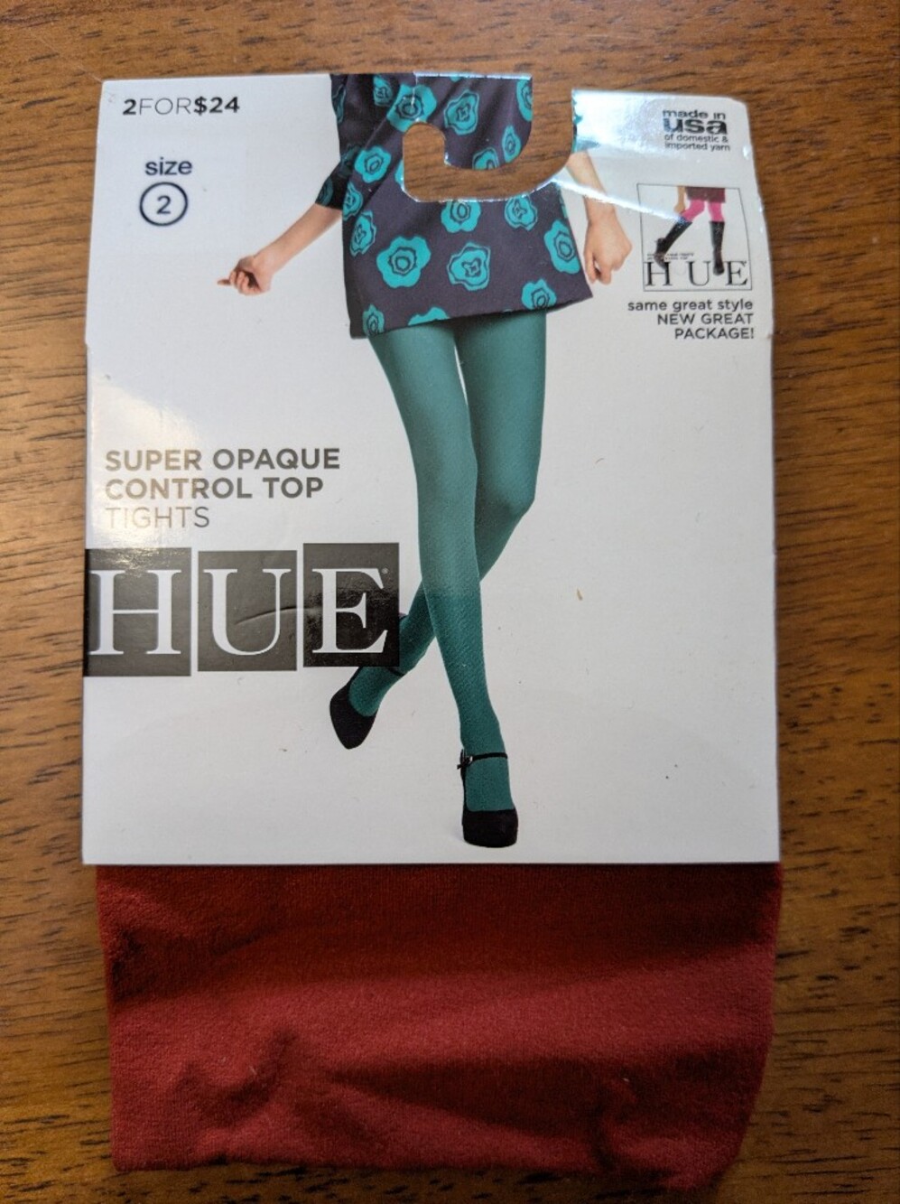 Rust Coloured Super Opaque HUE Tights